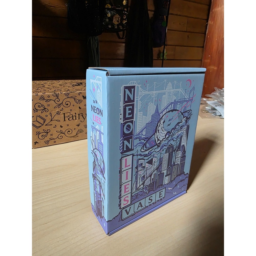 Neon Lies book vase